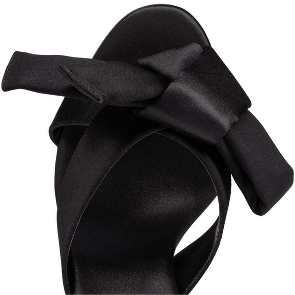 Christian Louboutin Matricia 100 Black Satin Bow Backless Sandal Heel Pump 36 - Picture 6 of 12